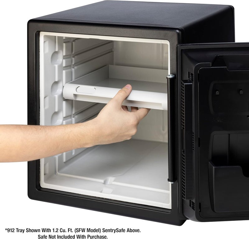 SentrySafe Shelf Insert for SFW082 and SFW123 Fireproof and Waterproof Safes, Multi-Positional White Safe Tray Accessory for 0.8 and 1.2 Cubic Feet Safes, 912 - Image 4